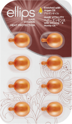 Витамины для восстановления волос Ellips Здоровье волос с женьшенем и медом 8 шт. x 1 мл