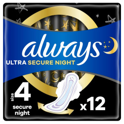 Гигиенические прокладки Always Ultra Secure Night (Размер 4) 12 шт