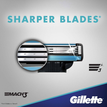 Станок для гоління чоловічий (Бритва) Gillette Mach3 c 2 змінними картриджами фото 2