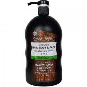 Гель для душа мужской Naturaphy 3в1 алоэ вера и сандаловое дерево, 1000 мл