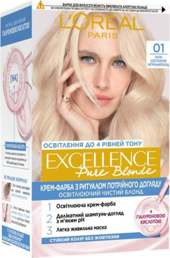 Краска для волос L'Oréal Paris Excellence Crème оттенок 01 супер-осветляющий русый натуральный