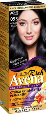 Стойкая крем-краска для волос Acme Avena Rich Color 053 Черный