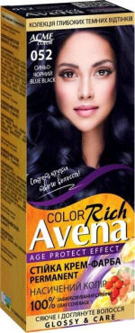Стойкая крем-краска для волос Acme Avena Rich Color 052 Сине-черный