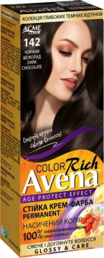 Стойкая крем-краска для волос Acme Avena Rich Color 142 Черный шоколад