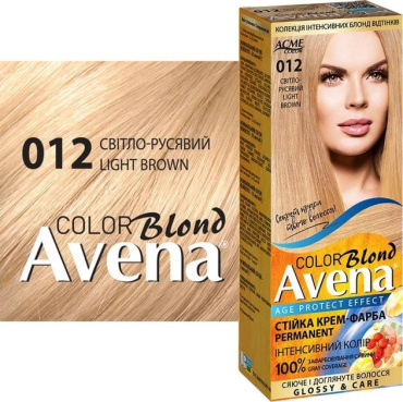 Стойкая крем-краска для волос Acme Avena Blond Color 012 Светло-русый фото 1