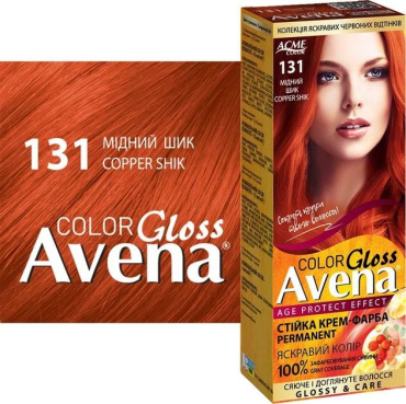 Стойкая крем-краска для волос Acme Avena Gloss Color 131 Медный шик фото 1