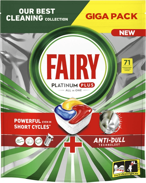 Капсули для посудомийних машин Fairy Platinum All in One Lemon 71 шт