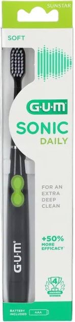 Зубна щітка GUM Sonic Daily чорна
