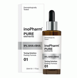 InoPharm пілінг-сироватка для обличчя борот. з пігментними плямами та акне 9% AHA+BHA, 30мл