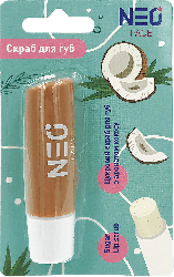 Скраб для губ цукровий NEO FACE з ароматом кокосу, 4.8 г