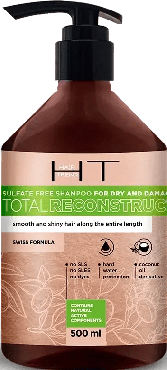 Безсульфатний шампунь HAIR TREND Total Reconstruction для сухого та пошкодженого волосся 500 мл