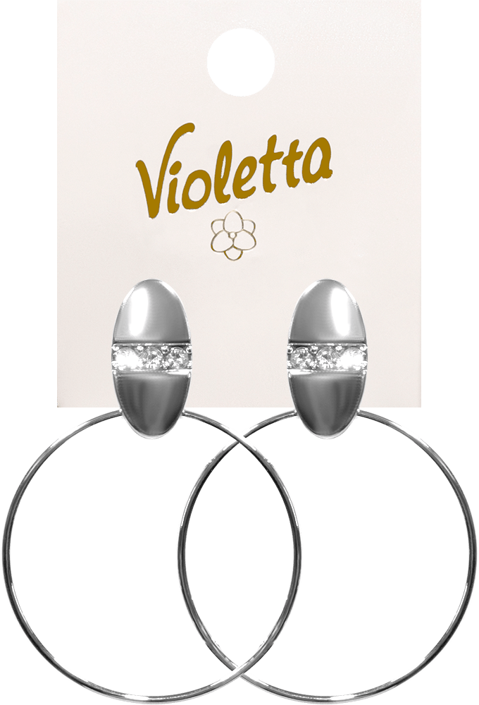 Violetta col. сережки кільця арт.CH-WNT-20-788, 1пара