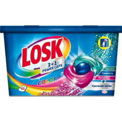 Капсули для прання Losk power-caps, Color, 12 шт