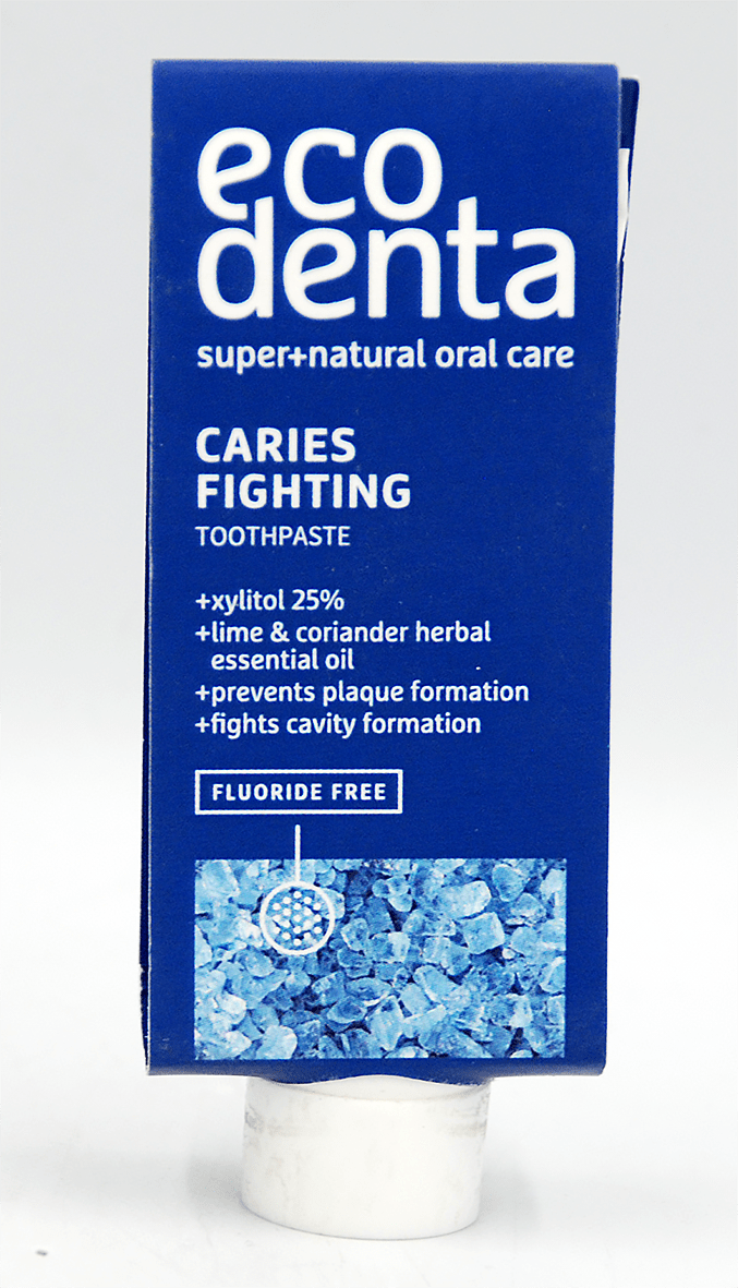 ECODENTA mini Зубна паста проти карієсу з ксилітом, листям коріандру та лаймом, 10мл