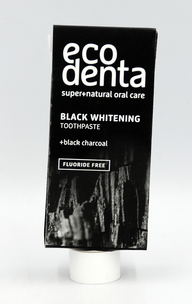 ECODENTA mini зубная паста Отбеливающая с черным углем, 10 мл