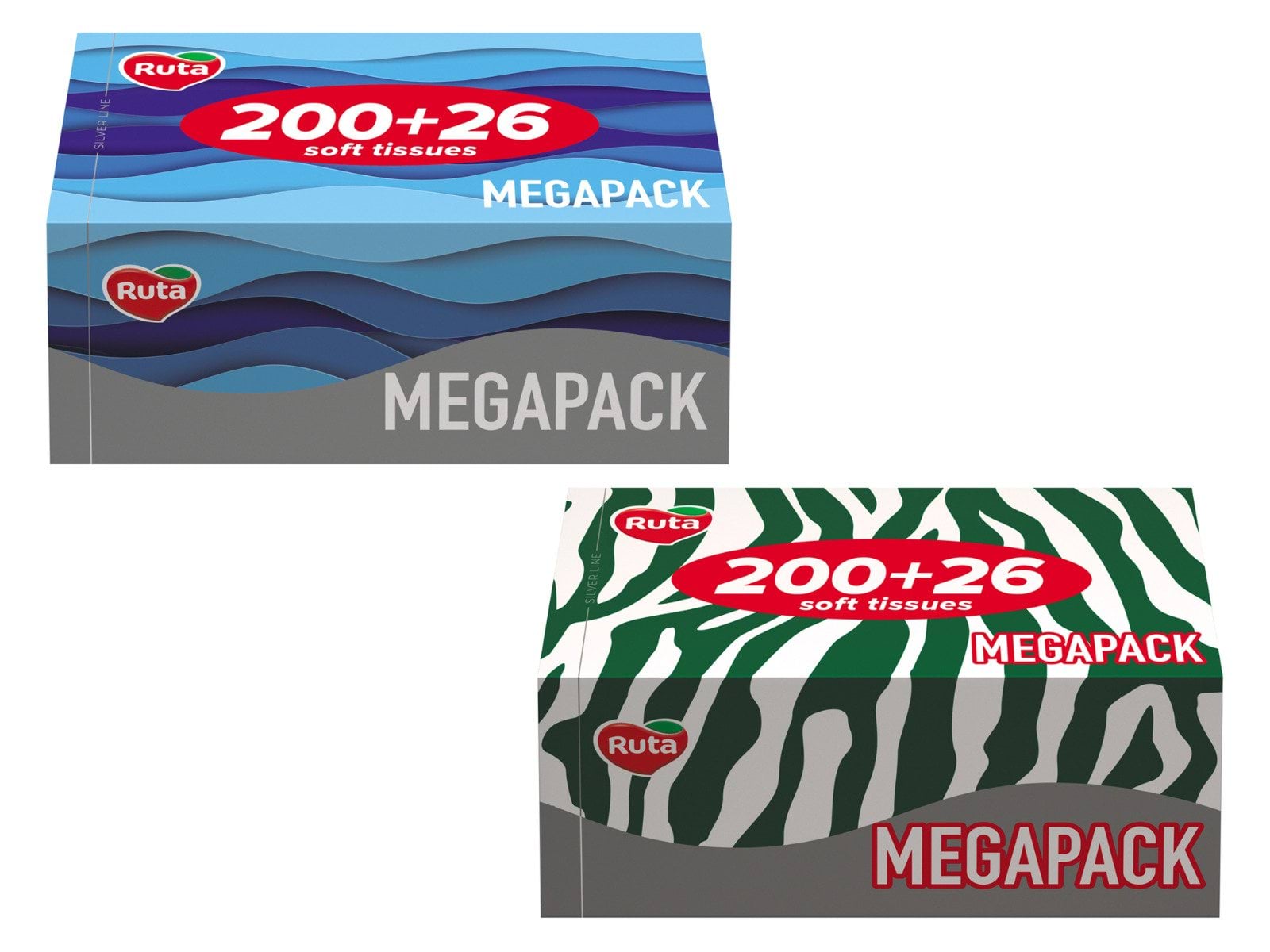 Косметические салфетки Ruta Family Pack 2-слойные белые, 200 шт