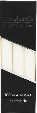 Свеча восковая столовая CandlesBio из пальмового воска 3 шт. фото 1