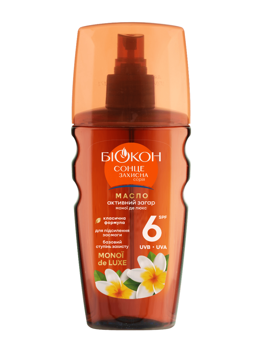 Масло для усиления загара Биокон Monoї de Luxe Активный загар SPF6, 160 мл