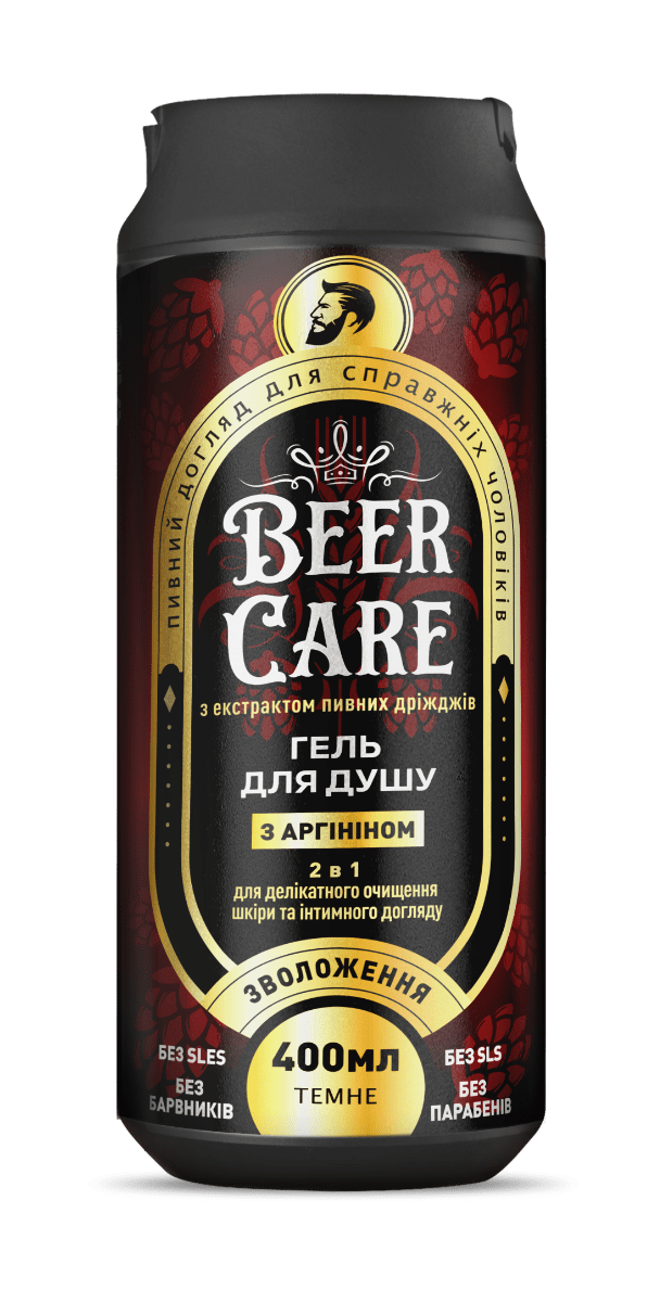 Гель для душа Beer Care 2в1 Увлажняющий с аргинином, 400 мл
