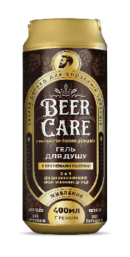 Гель для душу Beer Care 2в1 З протеїнами пшениці Живлення, 400 мл