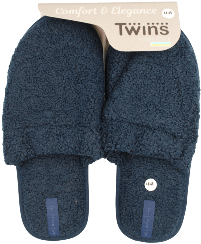 Тапочки домашние Twins&Ko Teddy blue (без ушей) размер 44-45
