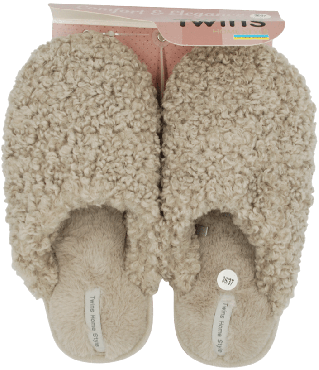Капці домашні Twins (HS-OZ) curly gray хутряні розмір 36-37