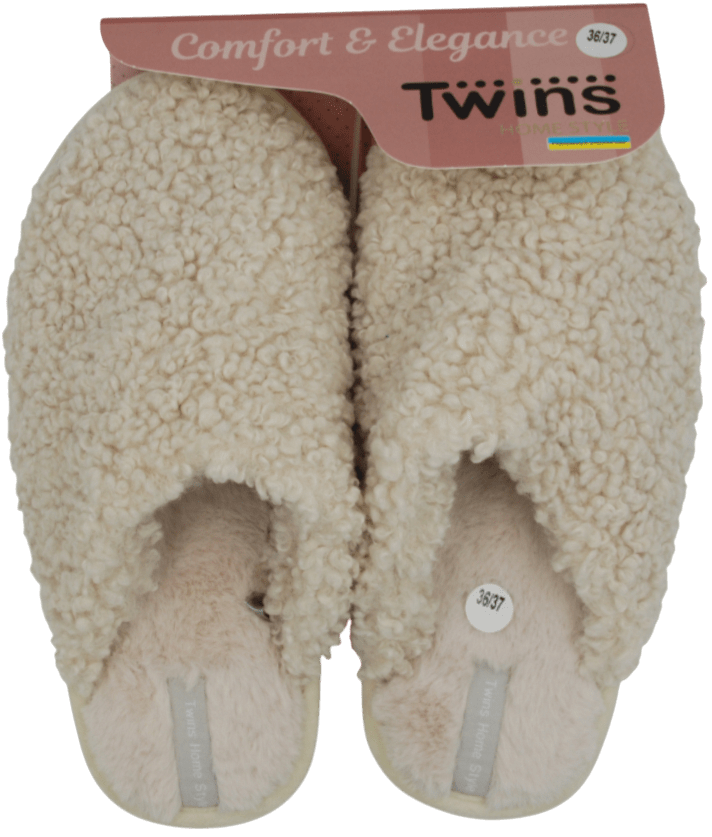 Тапочки домашние Twins (HS-OZ) curly milk меховые размер 36-37