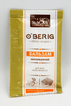 O’BERIG Бальзам мигдалево-молочний з медом для всіх типів волосся, 15 мл