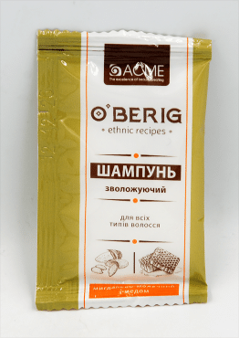 O’BERIG Шампунь миндалево-молочный с медом для всех типов волос, 15 мл