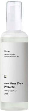 Тоник для лица Sane успокаивающий Aloe Vera 2% + Probiotic 100 мл