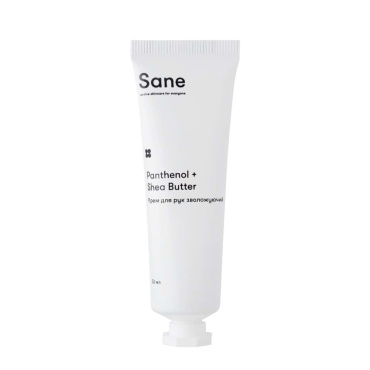 Sane крем для рук увлажняющий Panthenol + Shea Butter, 30мл