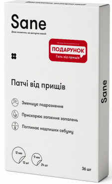 Патчі від прищів Sane невидимі 36 шт.