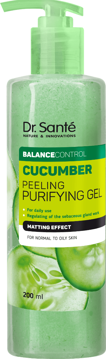 Гель-пілінг Dr.Sante Cucumber Balance Control для щоденного використання 200 мл