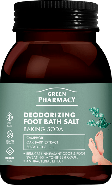 Дезодорирующая соль Green Pharmacy для ванны ног 400 г