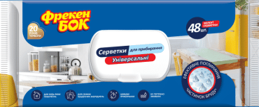 Фрекен Бок Серветки господарчі вологі Універсальні з клапаном, 48шт