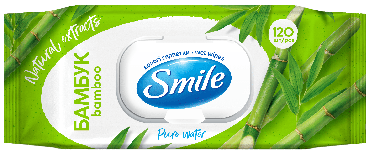 Влажные салфетки Бамбук Smile, 120 шт.