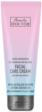 Крем для обличчя Family Doctor Активне зволоження для комбінованої та сухої шкіри 75 мл фото 1