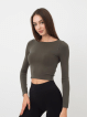 Футболка Giulia CROP TOP р. L/XL хакі фото 2