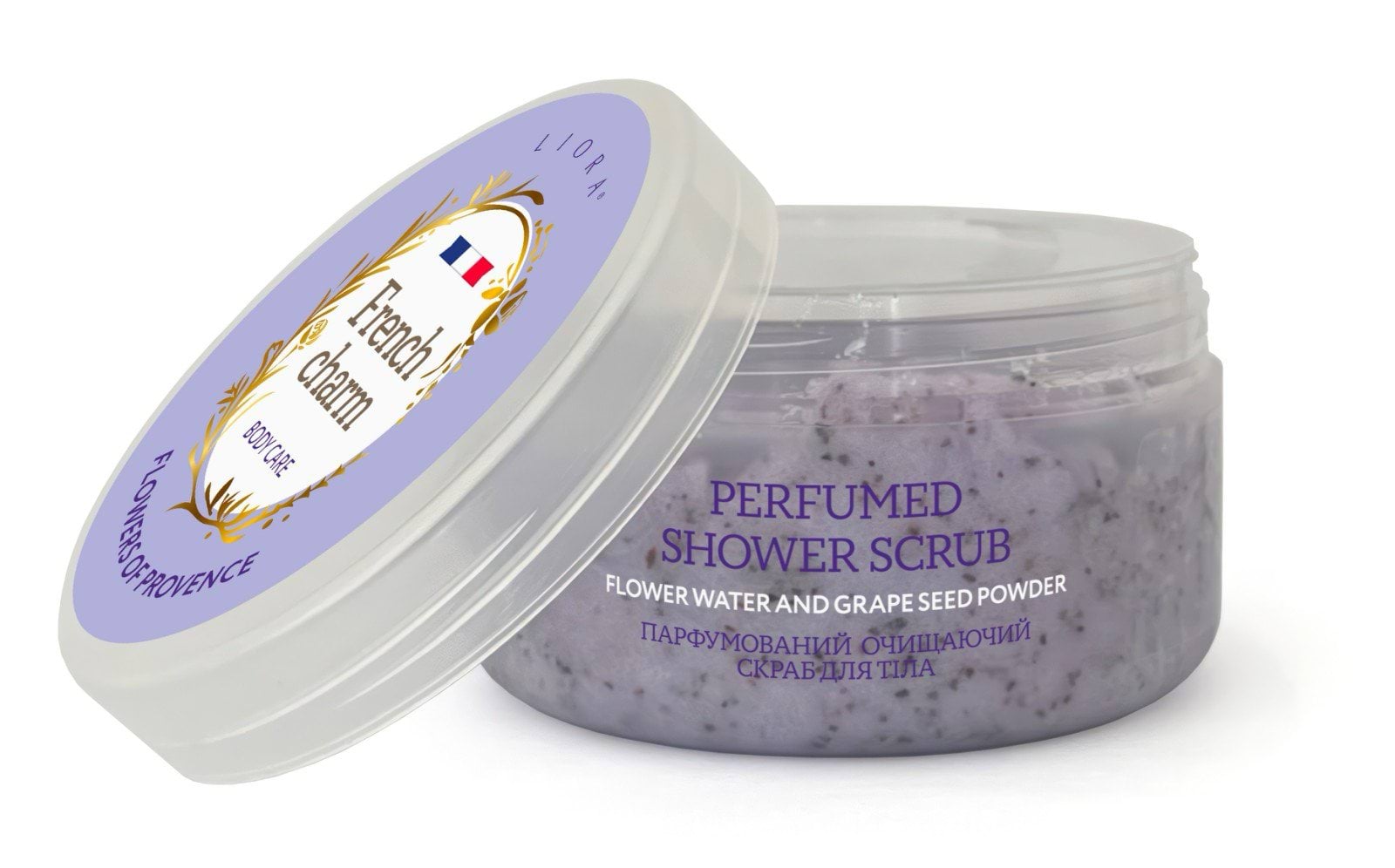Скраб для тела Liora очищающий парфюмированный Flowers of Provence, 335 г