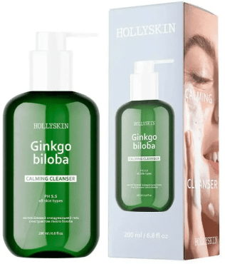 Гель для умывания Hollyskin очищающий и успокаивающий с экстрактом гинкго билоба 200 мл