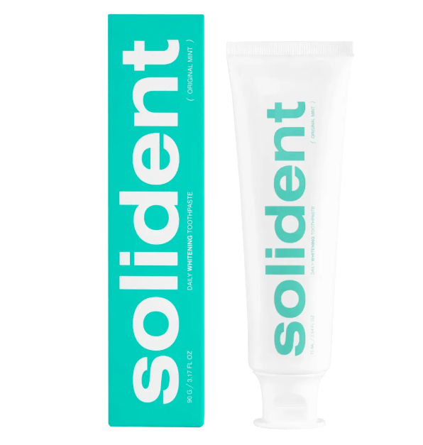 Зубная паста SOLIDENT отбеливающая Original mint / мята, 90 г