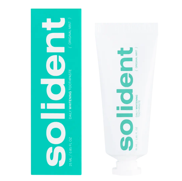 Зубная паста отбеливающая SOLIDENT Original mint / мята, 25 г