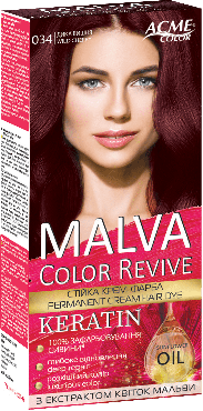 Крем-краска для волос Malva Color Revive № 034 Дикая вишня