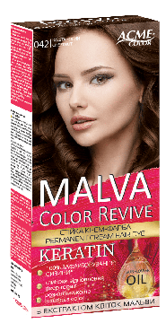 Malva Color Revive крем-фарба для волосся №042 Каштановий