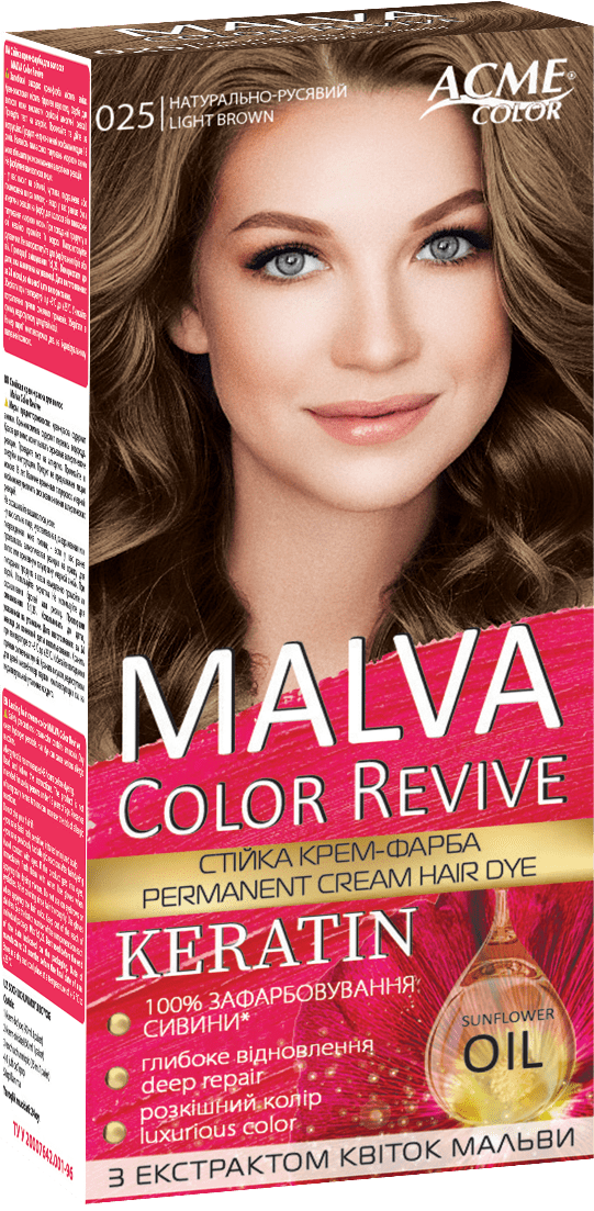 Крем-краска для волос Malva Color Revive № 025 Натурально-русый