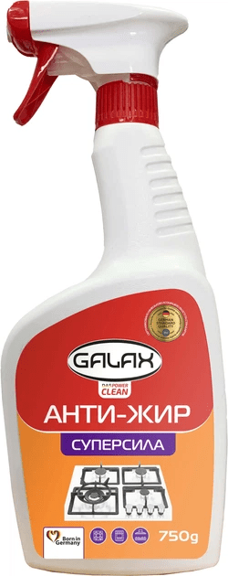 Засіб для видалення жиру з кухонних поверхонь GALAX das PowerClean 750 г