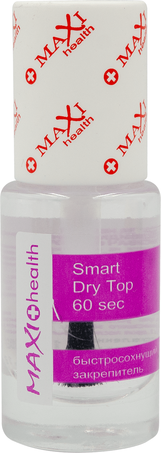 Быстросохнущее топовое покрытие для ногтей Maxi Health Smart Dry Top 60 сек №16, 10 мл