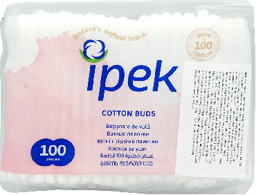 Ватные палочки IPEK п/э, 100 шт фото 1