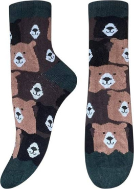 Детские носки зимние Легка хода 9376, 20-22 р темно-зеленый