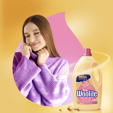 Засіб для прання Woolite для вовни та делікатних тканин з Кератином 4.5 л